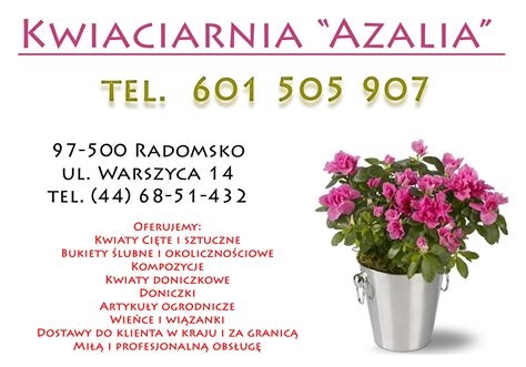 kwiaciarnia azalia radomsko.